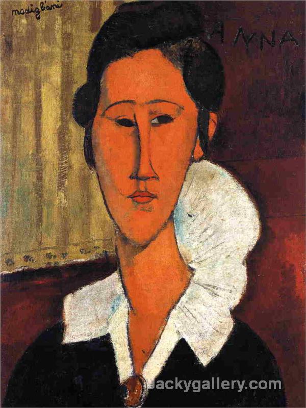 Anna (Hanka) Zborowska by Amedeo Modigliani paintings reproduction